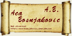 Aca Bošnjaković vizit kartica